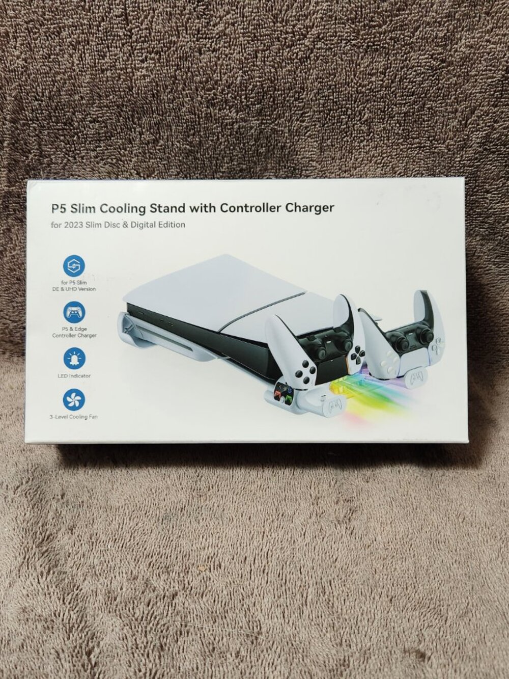 P5 Horizontal Slim Cooling Stand with Controller Charger - NEW